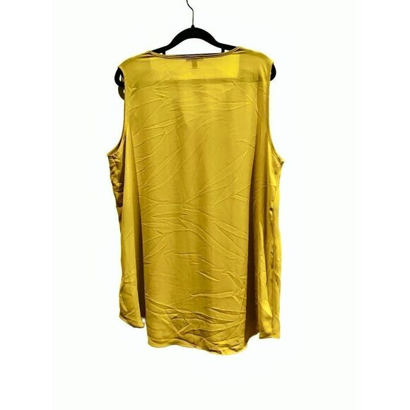 Sami & Jo Lime split neck sleeveless blouse XL - Picture 2 of 5